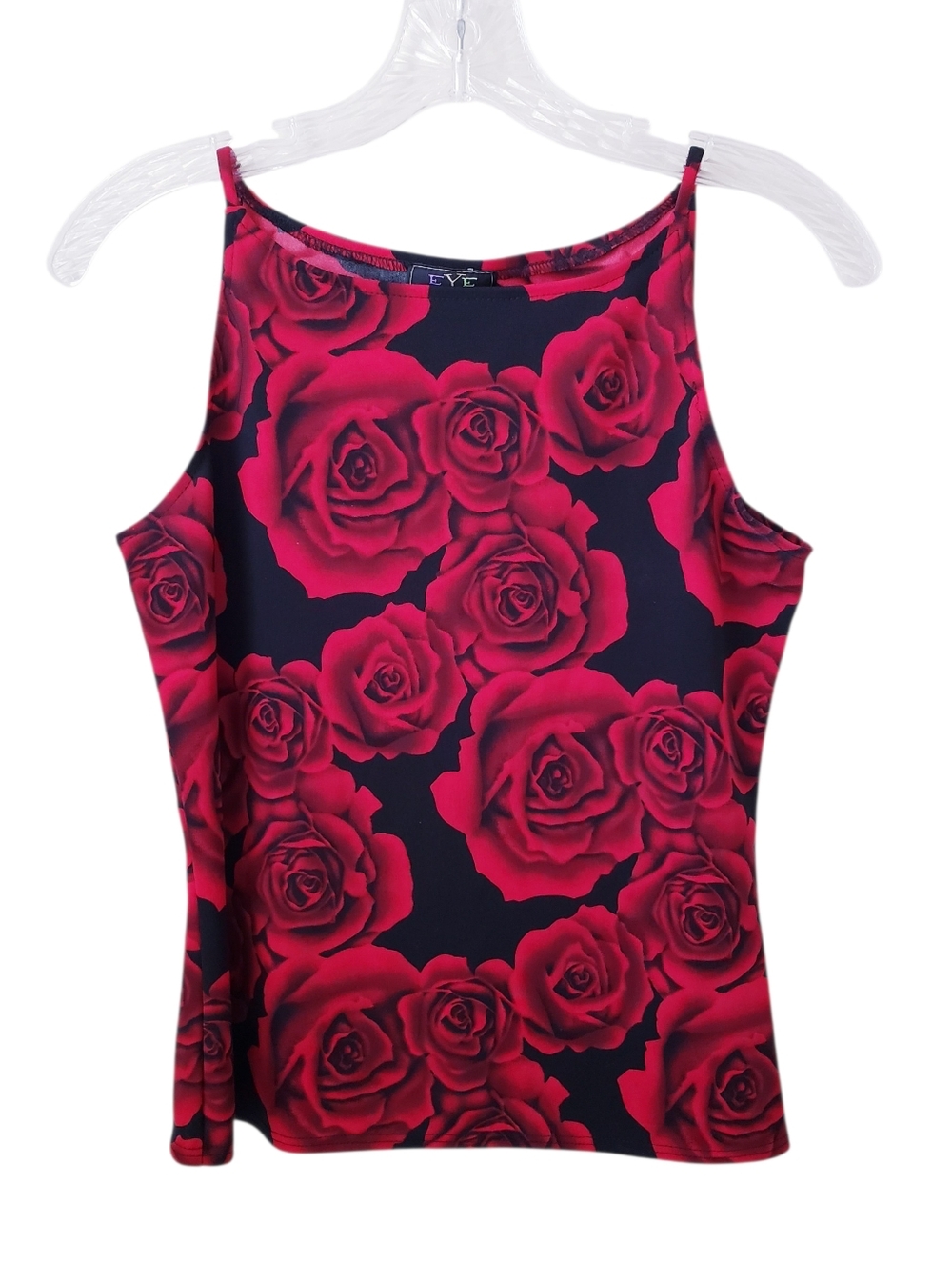 Vintage Y2K Eye Candy Red And Black Flower Print Tank Top